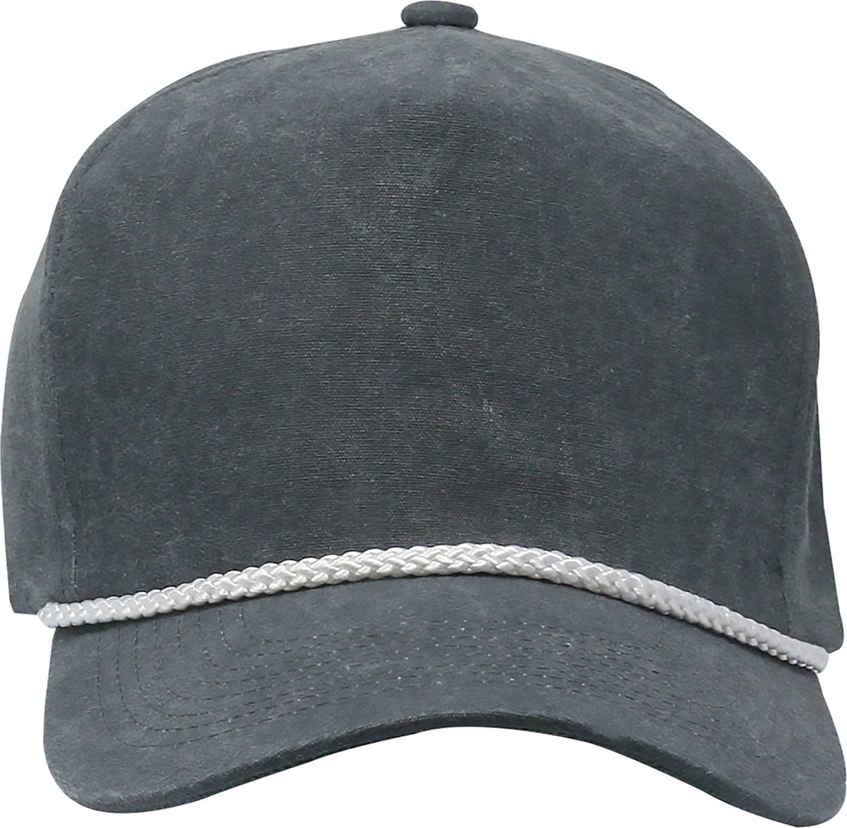 Cobra Cap Swt-2 5 Panel Stone Washed Canvas 2tone - Charcoal White Braid