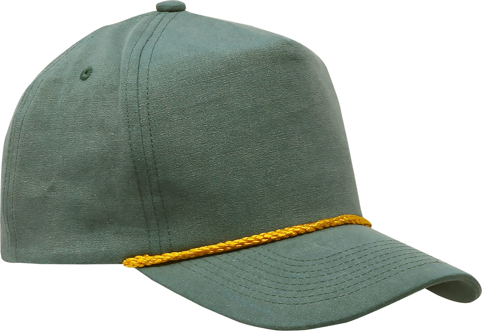 Cobra Cap Swt-2 5 Panel Stone Washed Canvas 2tone - Moss Gold Braid