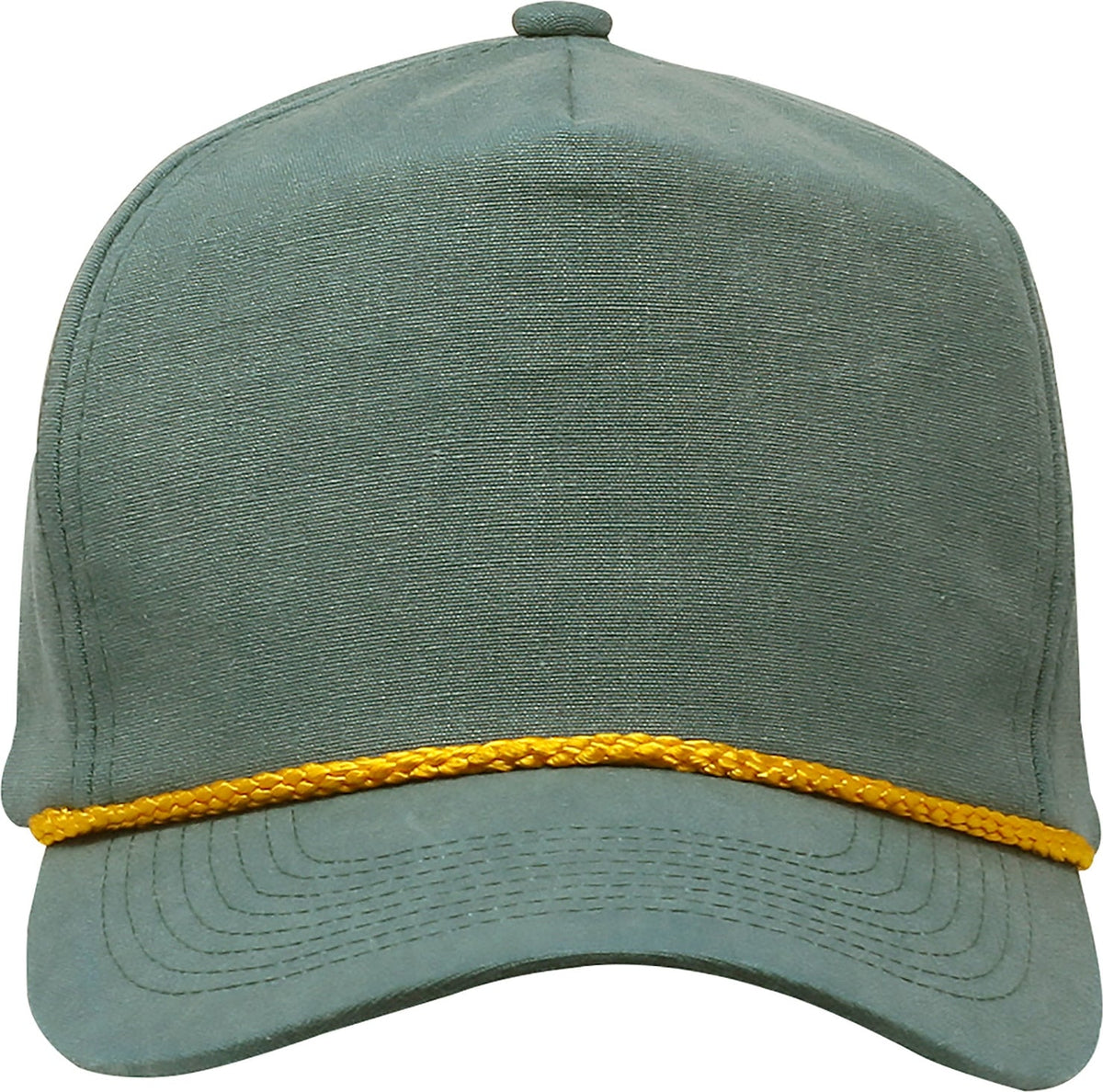 Cobra Cap Swt-2 5 Panel Stone Washed Canvas 2tone - Moss Gold Braid