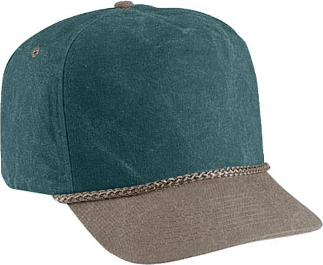 Cobra Cap Swt-2 5 Panel Stone Washed Canvas 2tone - Moss Sand