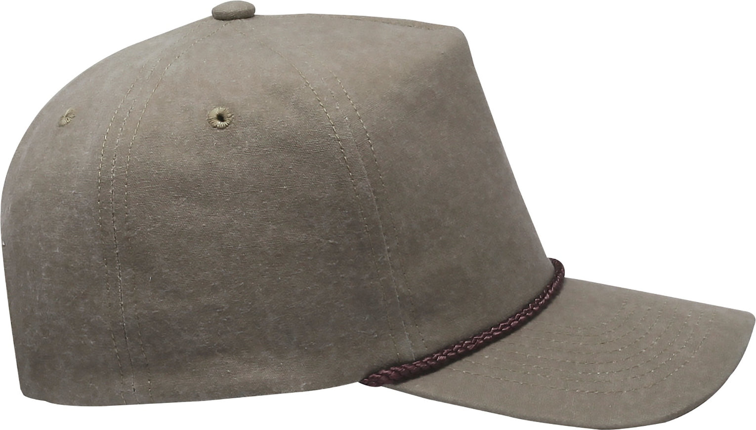 Cobra Cap Swt-2 5 Panel Stone Washed Canvas 2tone - Sand Brown Braid