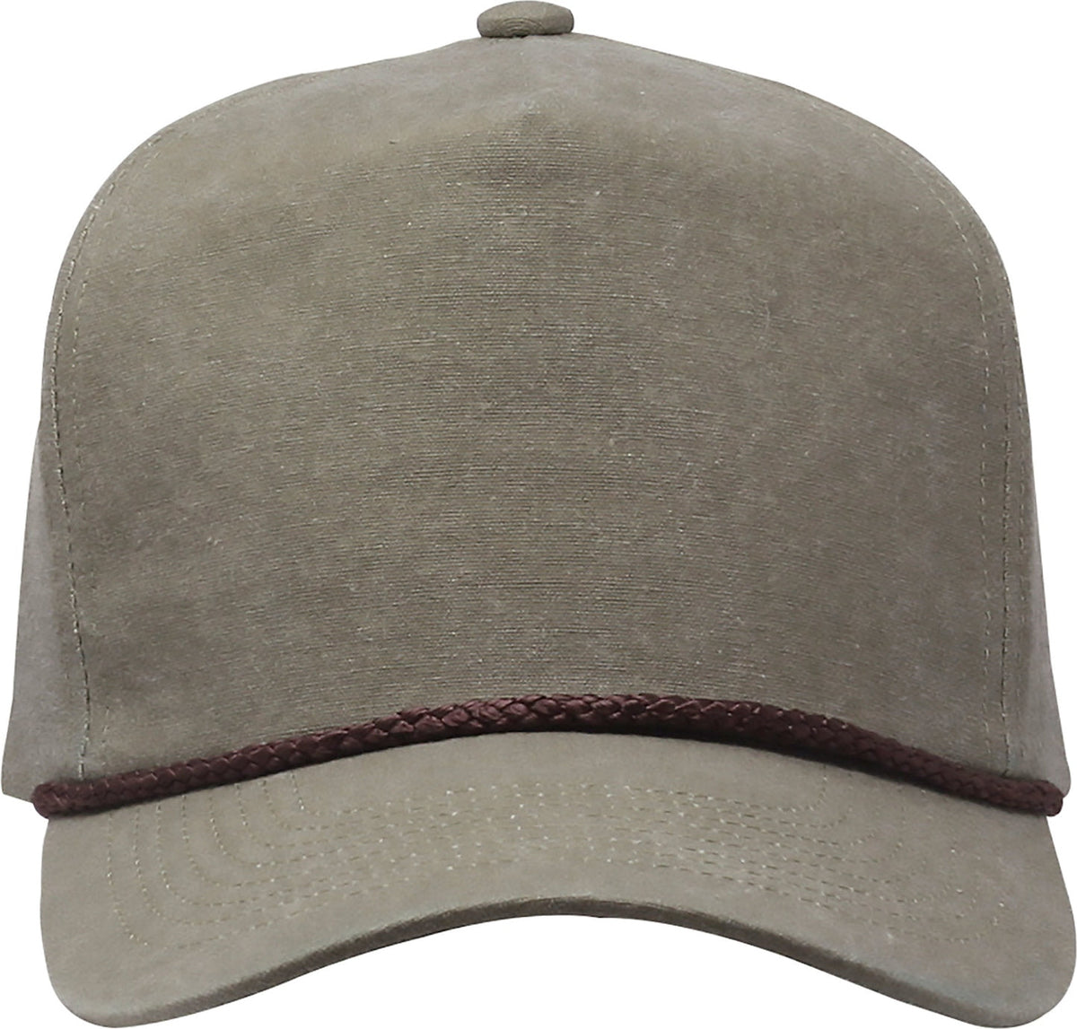 Cobra Cap Swt-2 5 Panel Stone Washed Canvas 2tone - Sand Brown Braid