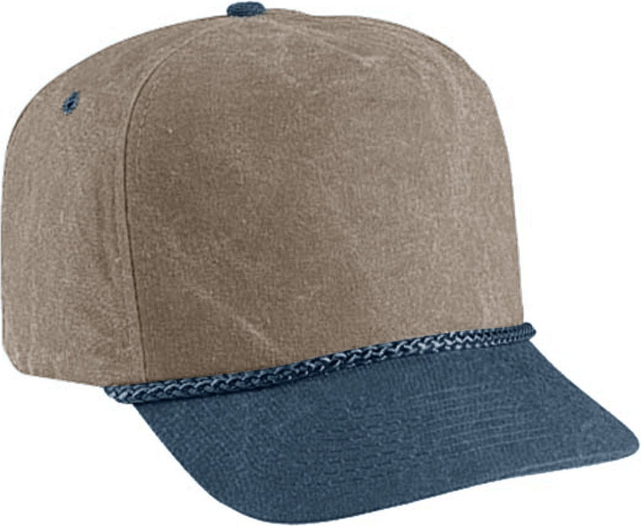 Cobra Cap Swt-2 5 Panel Stone Washed Canvas 2tone - Sand Indigo