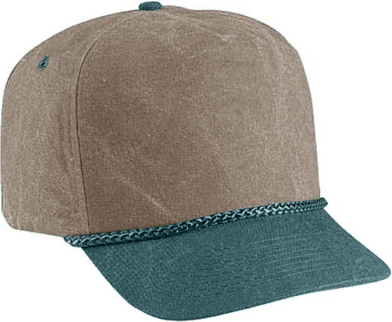 Cobra Cap Swt-2 5 Panel Stone Washed Canvas 2tone - Sand Moss