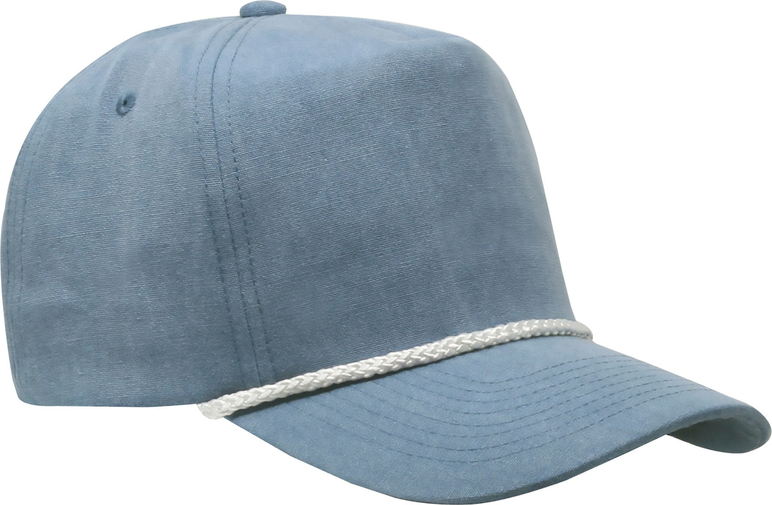 Cobra Cap Swt-2 5 Panel Stone Washed Canvas 2tone - Sky White Braid
