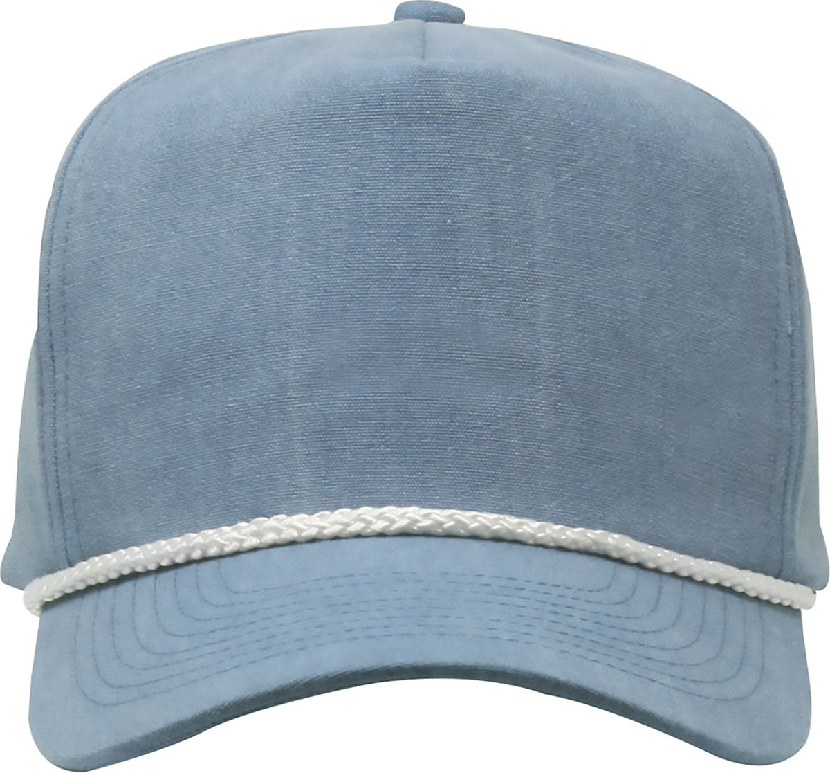Cobra Cap Swt-2 5 Panel Stone Washed Canvas 2tone - Sky White Braid