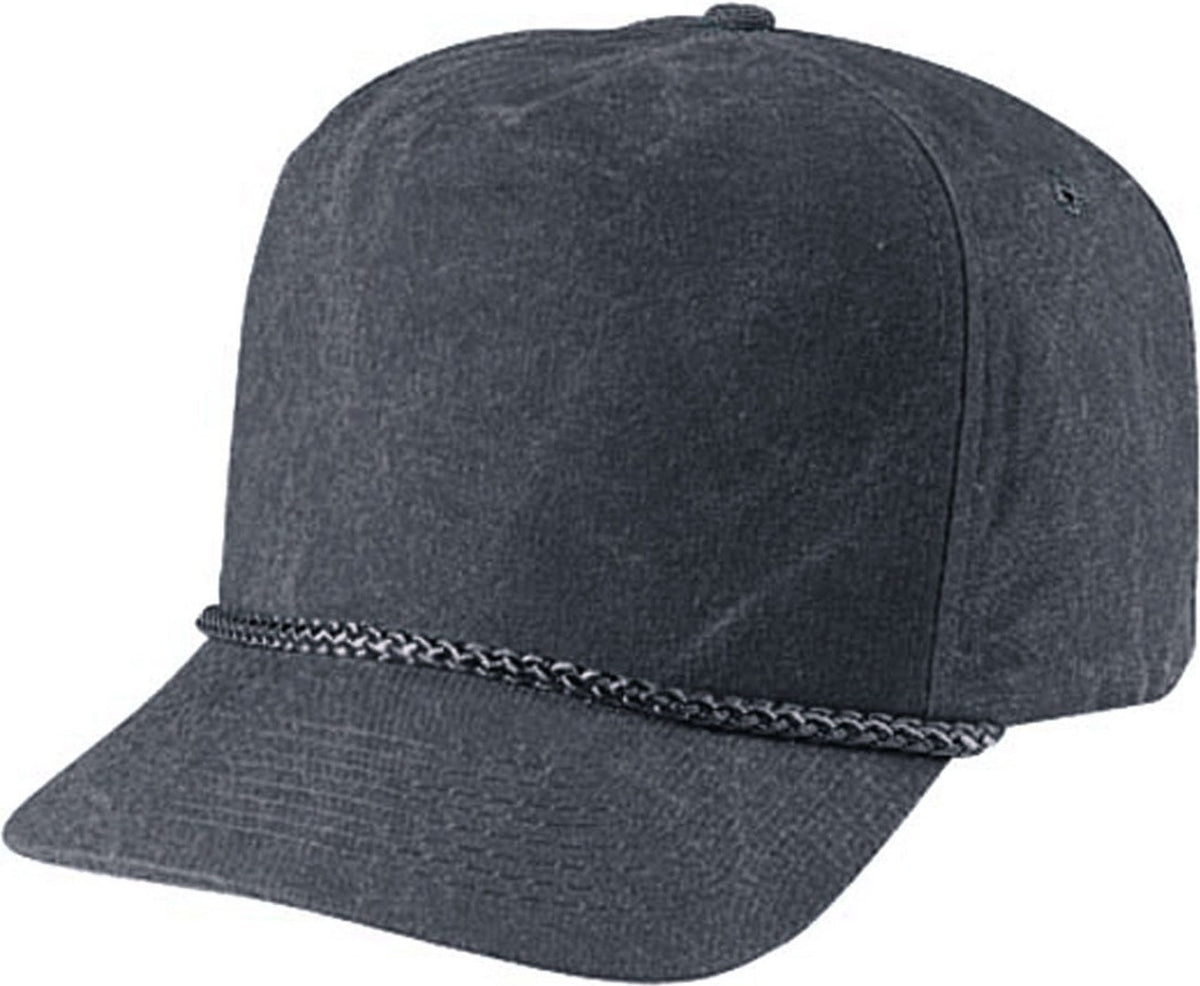 Cobra Cap Swt 5 Panel Stone Washed Canvas Golf - Charcoal
