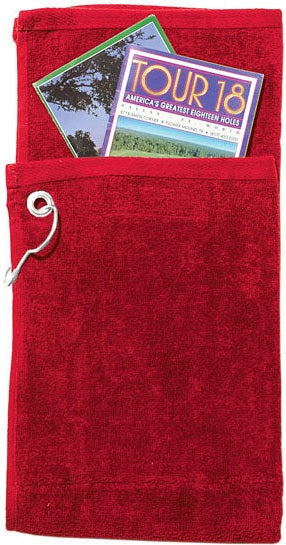 Cobra Cap T-900g Bifold Towel with Pocket - Red