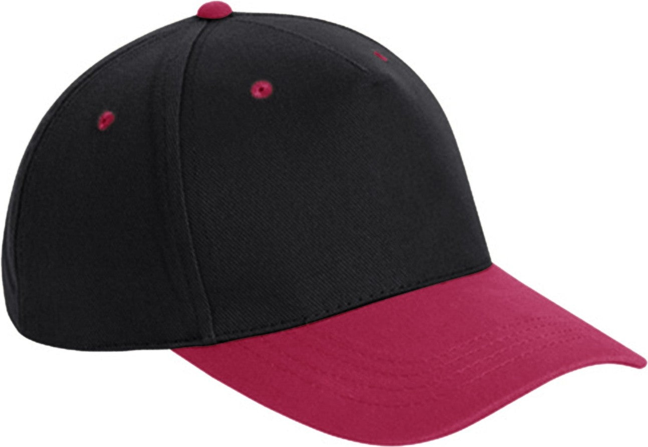 Cobra Cap Tbv 5 Panel Brushed Cotton - Black Red