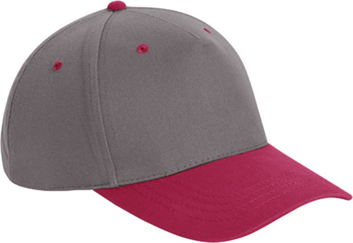 Cobra Cap Tbv 5 Panel Brushed Cotton - Charcoal Red