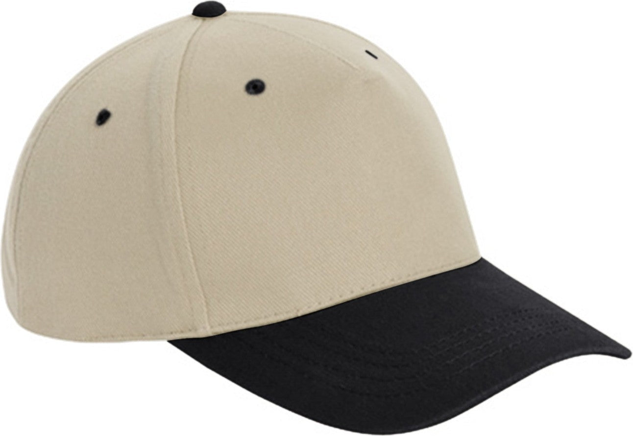 Cobra Cap Tbv 5 Panel Brushed Cotton - Khaki Black