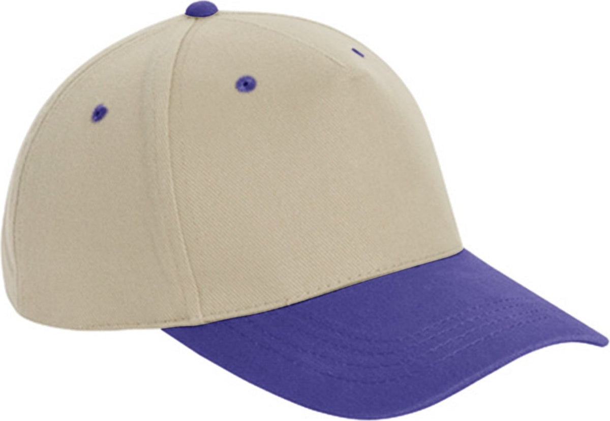 Cobra Cap Tbv 5 Panel Brushed Cotton - Khaki Royal