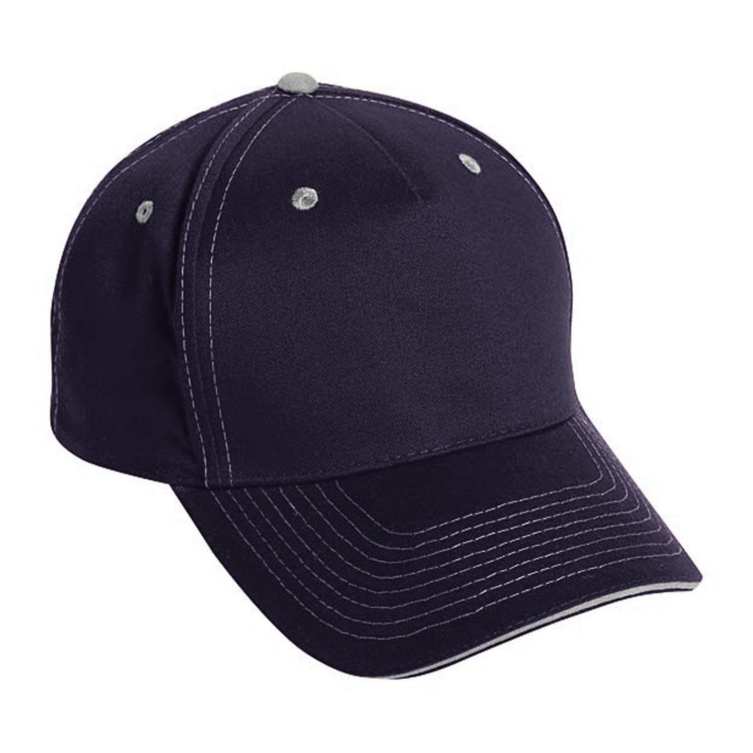 Cobra Cap Tcv-s 5 Panel Brushed Twill Sandwich - Navy Khaki