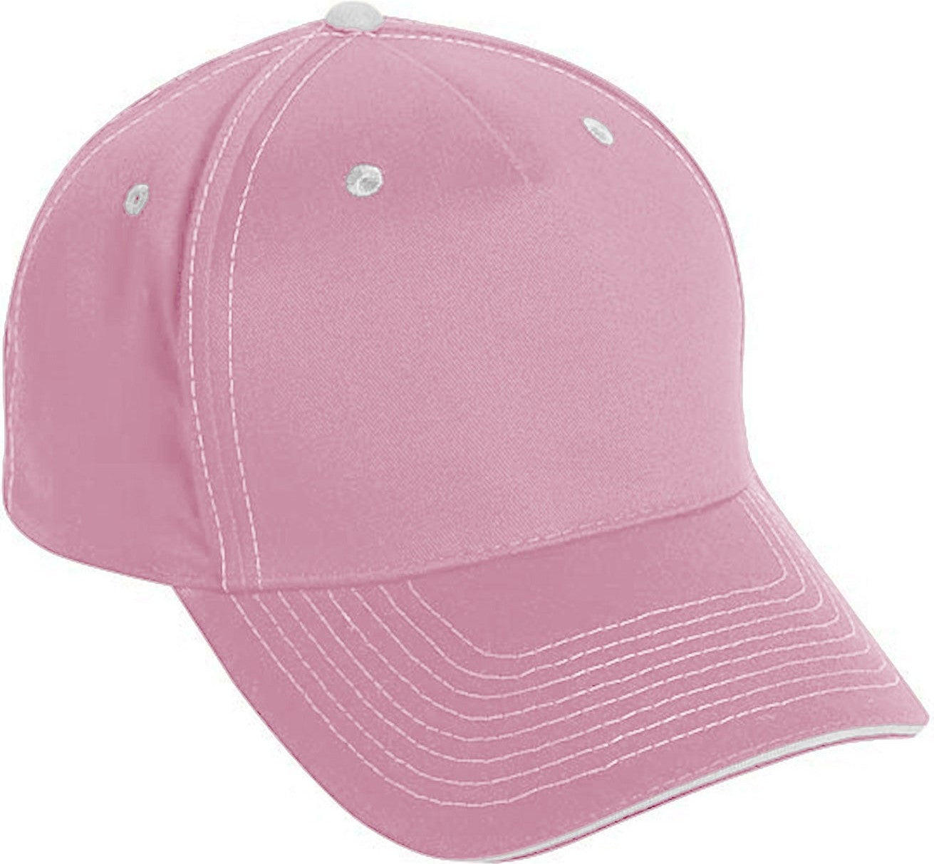 Cobra Cap Tcv-s 5 Panel Brushed Twill Sandwich - Pastel Pink White