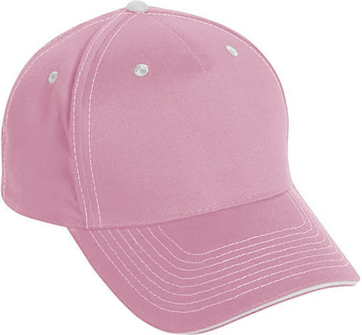 Cobra Cap Tcv-s 5 Panel Brushed Twill Sandwich - Pastelpink White - Pastelpinkwhite