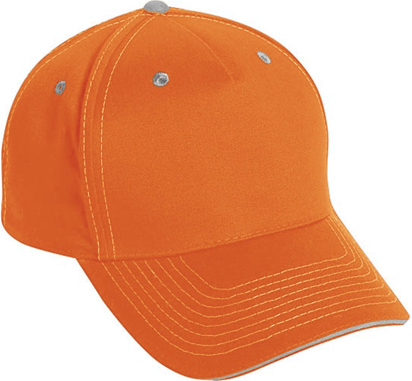 Cobra Cap Tcv-s 5 Panel Brushed Twill Sandwich - Tennessee Orange Khaki