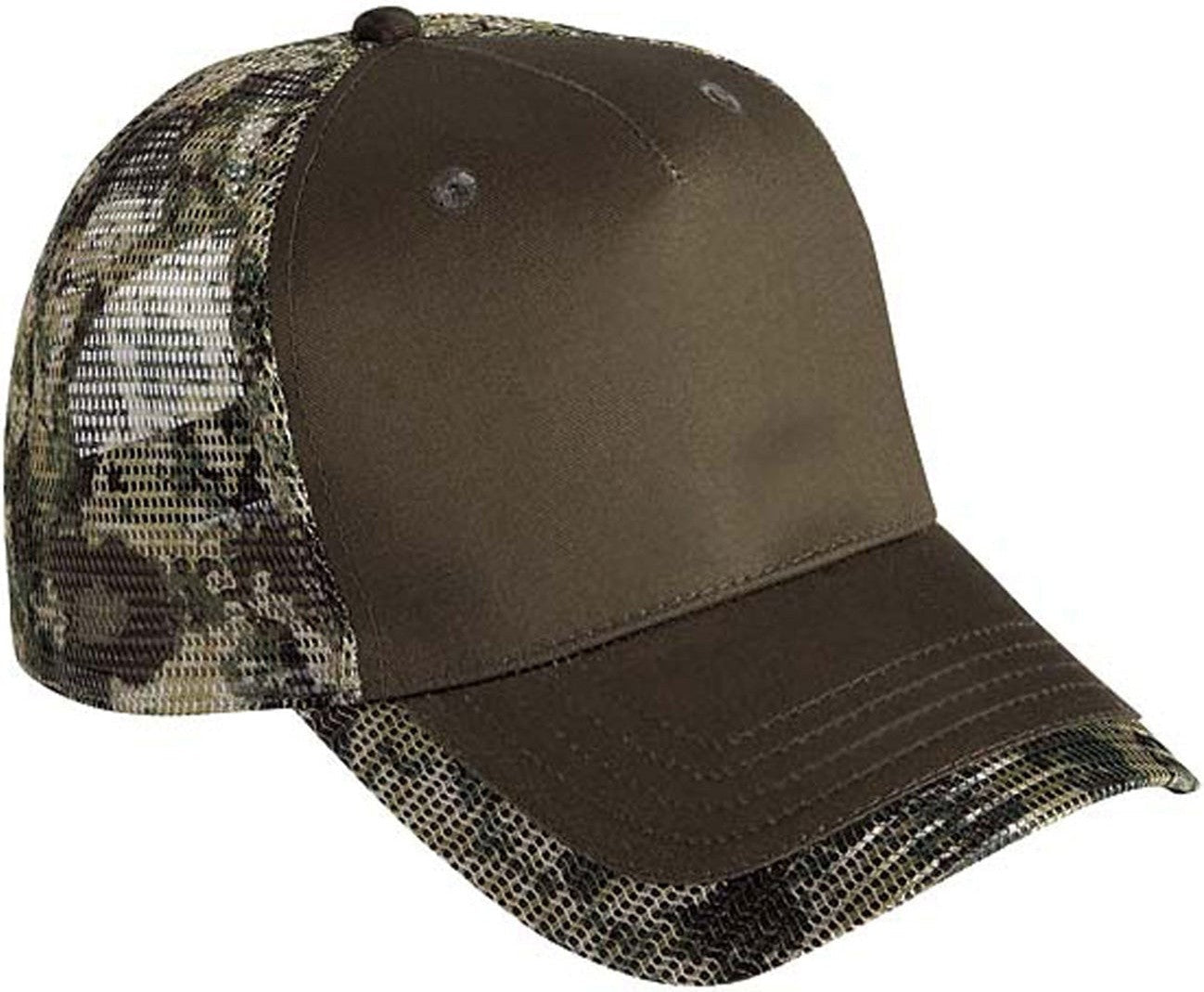 Cobra Cap Tmm-c 5 Panel Cotton Camo/mesh - Olive Bs Camo Mesh