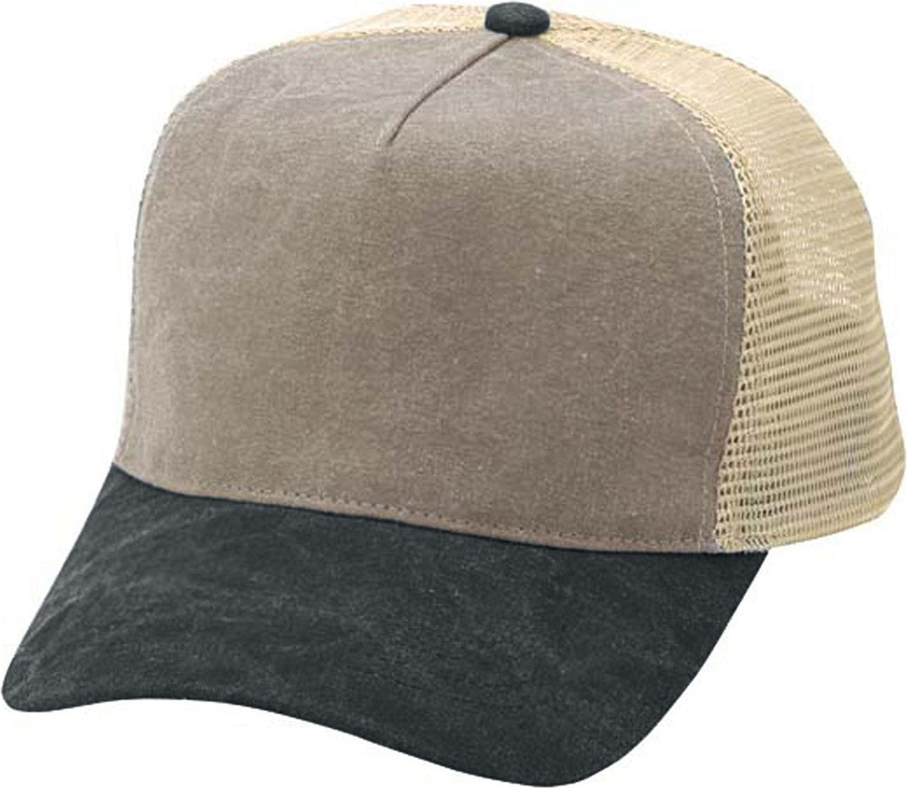 Cobra Cap Tpw-m Low Crown Washed Mesh Back - Sand Charcoal (more Grayish)