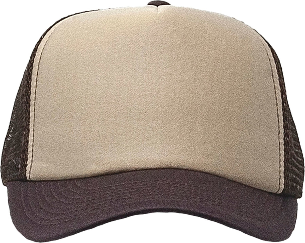 Cobra Cap Truck-5 5 Panel Trucker Foam/mesh - Beige Brown