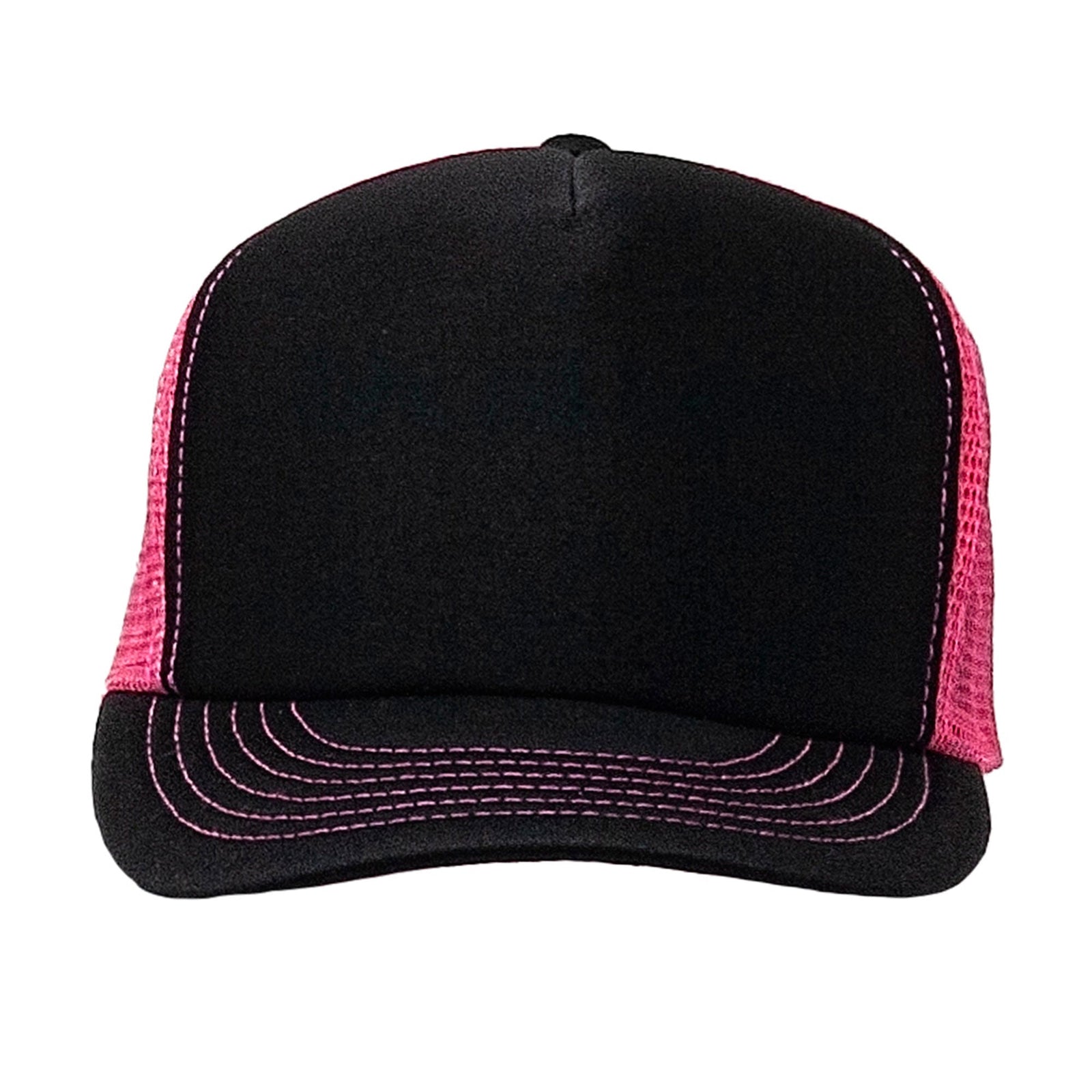 Cobra Cap Truck-5 5 Panel Trucker Foam/mesh - Black Neon Pink