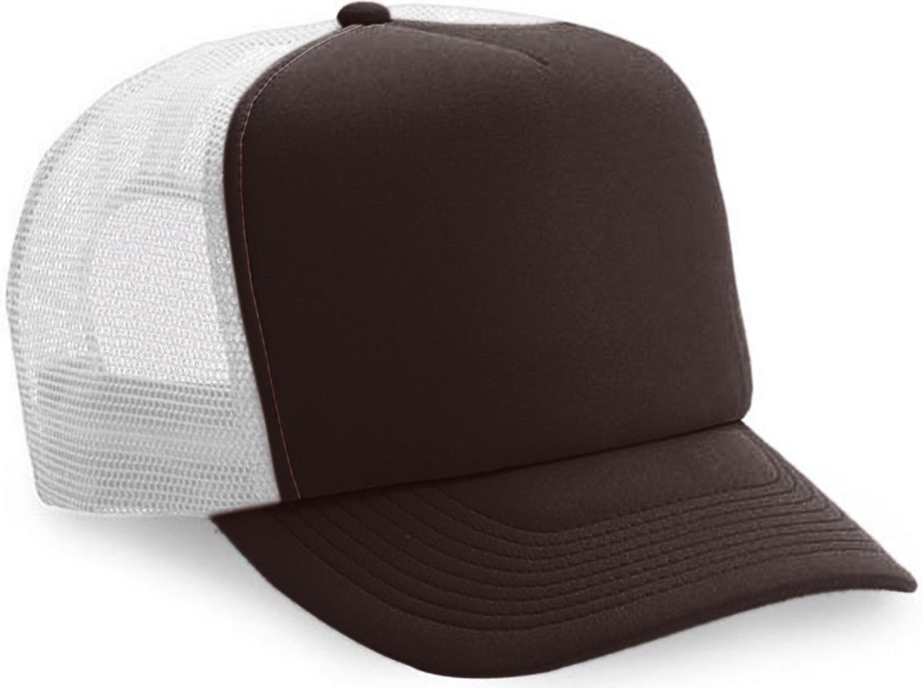 Cobra Cap Truck-5 5 Panel Trucker Foam/mesh - Brown White