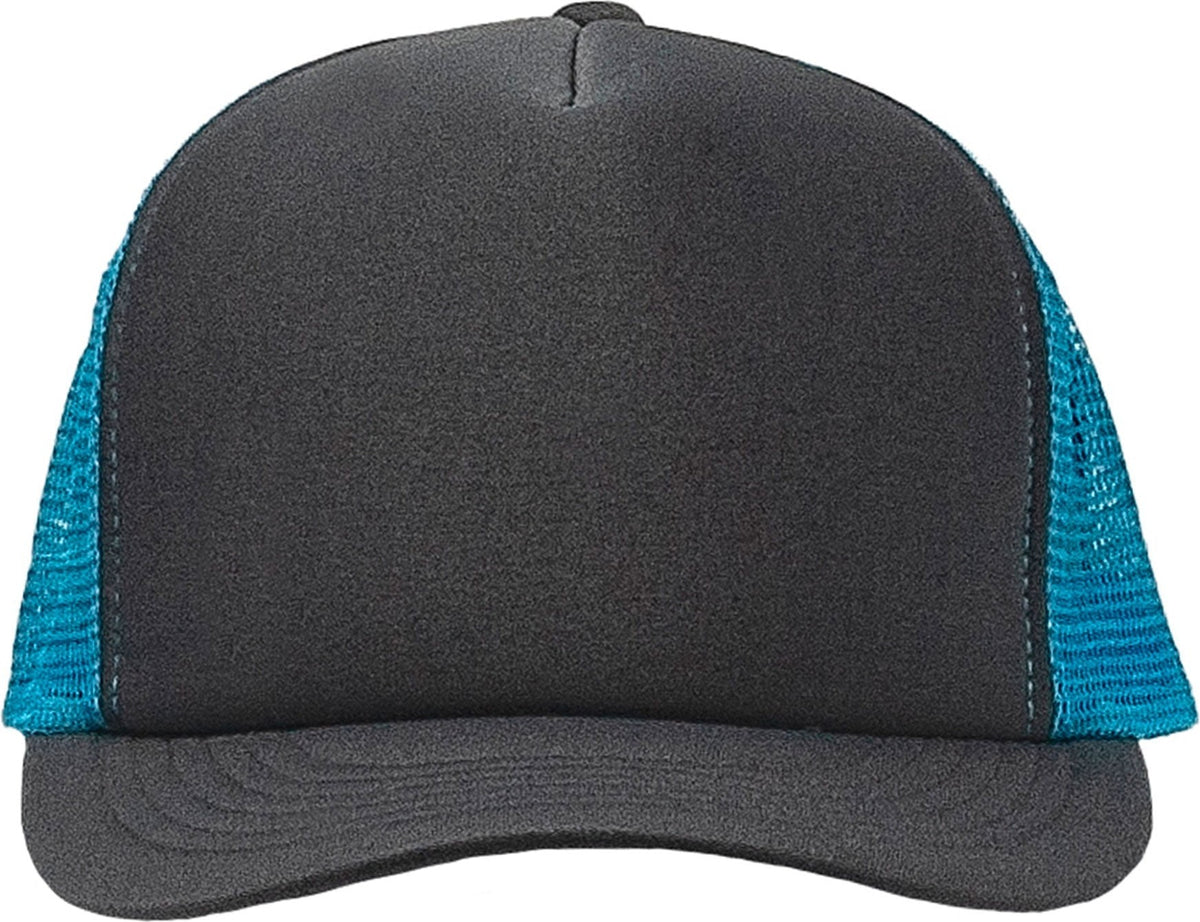Cobra Cap Truck-5 5 Panel Trucker Foam/mesh - Charcoal Aqua