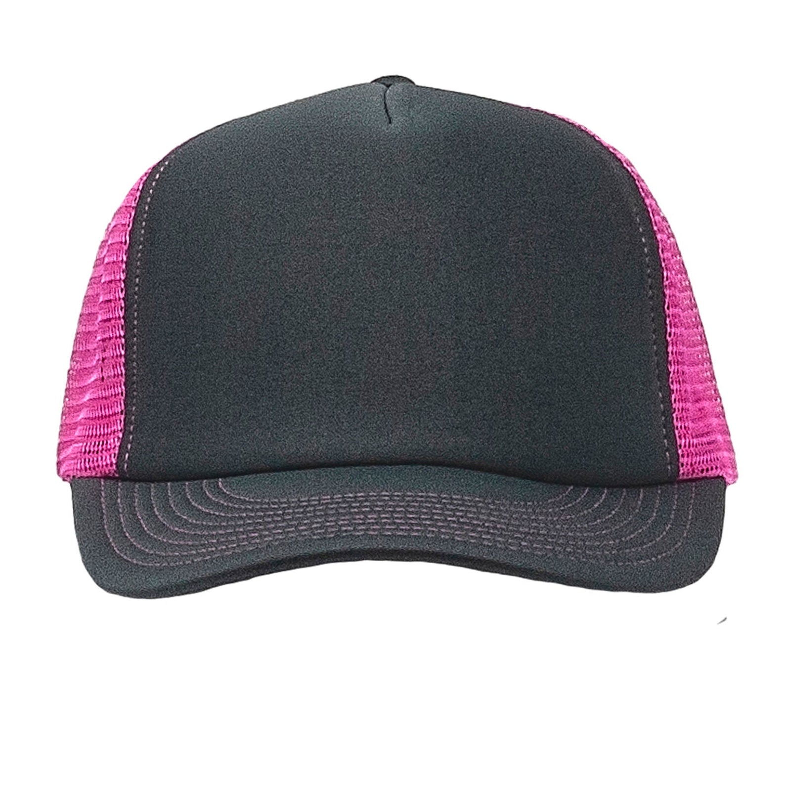 Cobra Cap Truck-5 5 Panel Trucker Foam/mesh - Charcoal Neon Pink