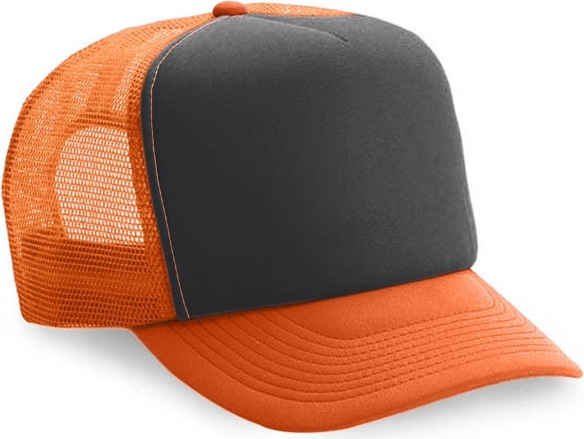 Cobra Cap Truck-5 5 Panel Trucker Foam/mesh - Charcoal Neonorg