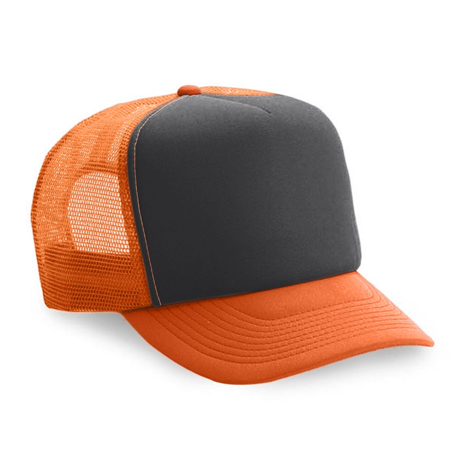 Cobra Cap Truck-5 5 Panel Trucker Foam/mesh - Charcoal Neonorg