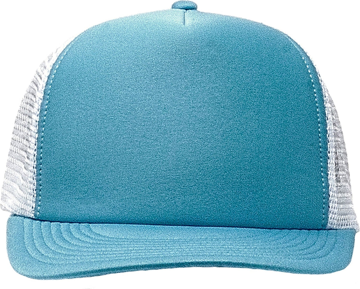 Cobra Cap Truck-5 5 Panel Trucker Foam/mesh - Columbia Blue White