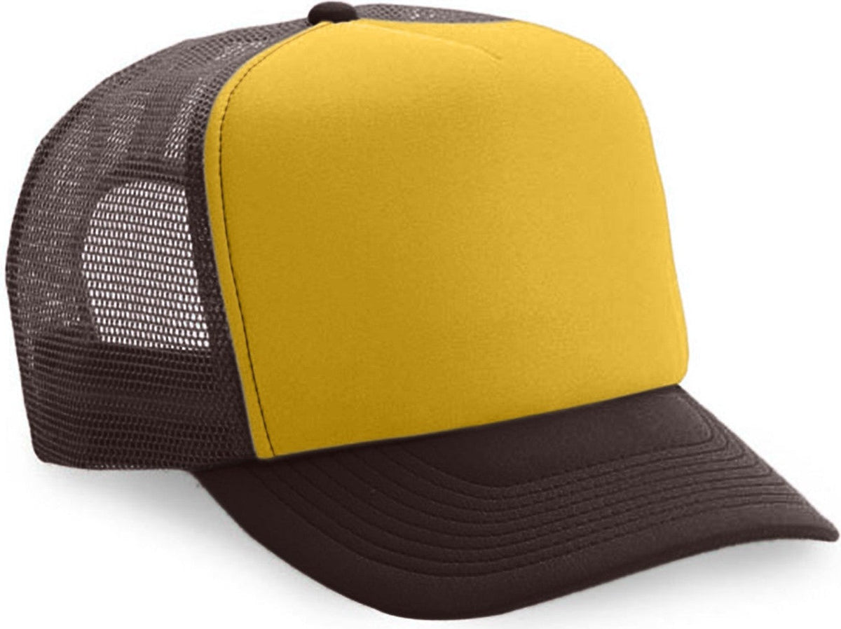 Cobra Cap Truck-5 5 Panel Trucker Foam/mesh - Gold Brown