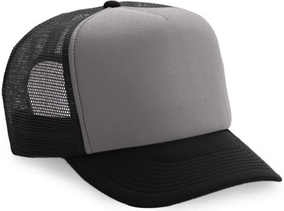 Cobra Cap Truck-5 5 Panel Trucker Foam/mesh - Gray Black