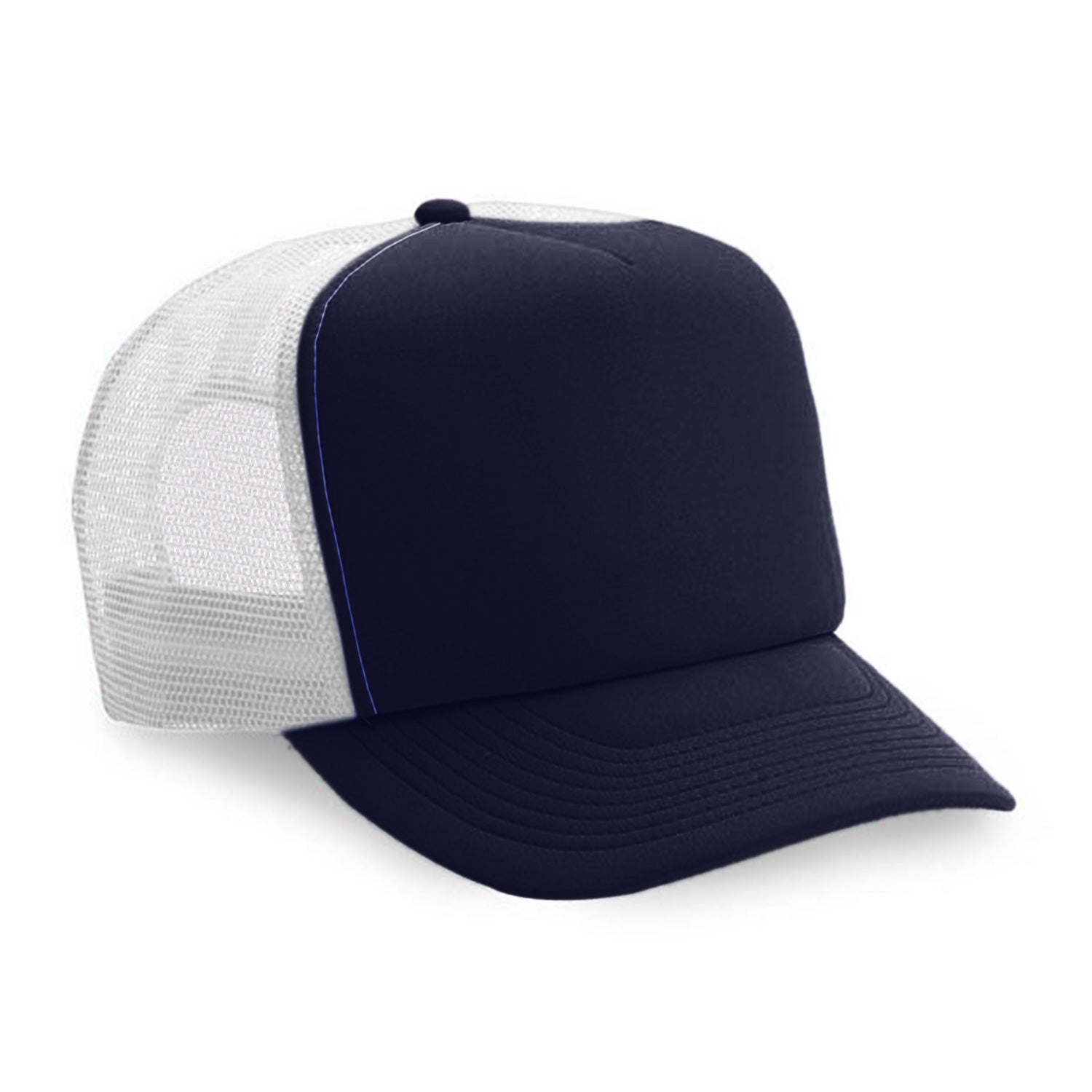 Cobra Cap Truck-5 5 Panel Trucker Foam/mesh - Navy White