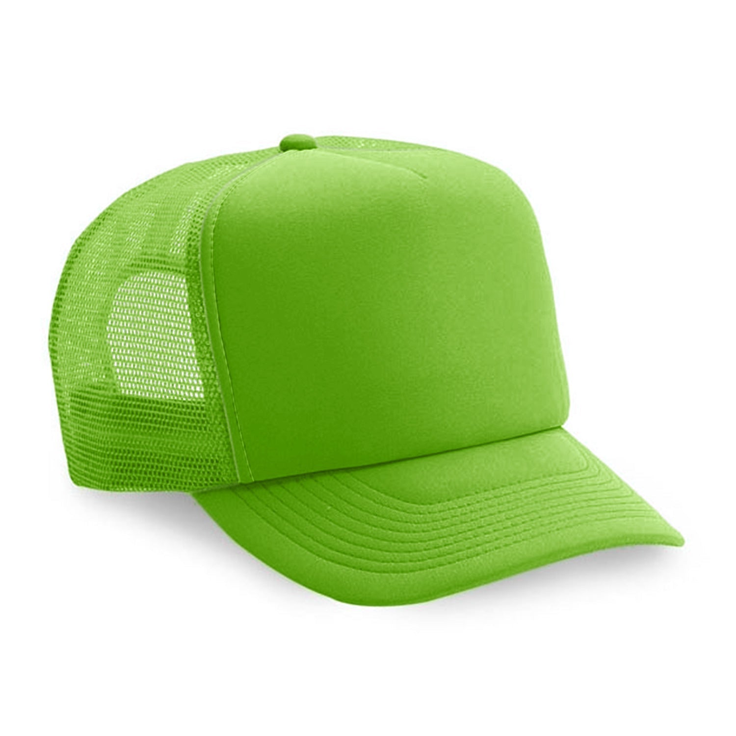 Cobra Cap Truck-5 5 Panel Trucker Foam/mesh - Neon Green