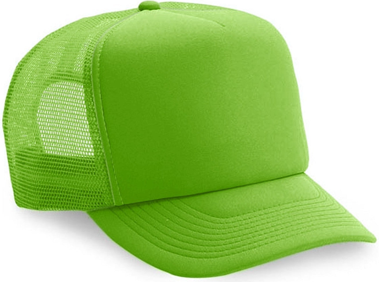 Cobra Cap Truck-5 5 Panel Trucker Foam/mesh - Neon Green