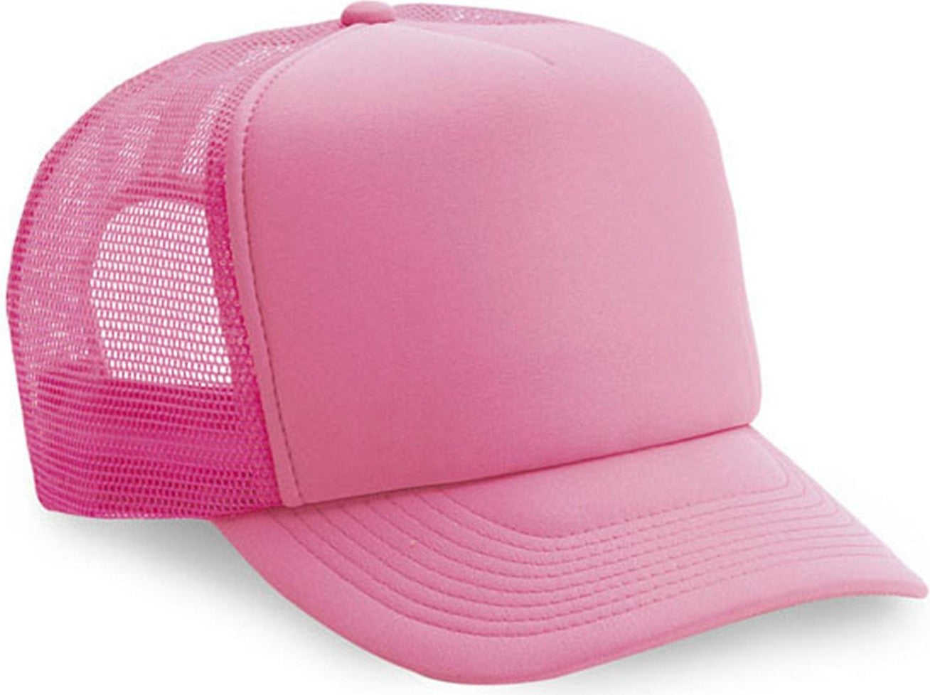 Cobra Cap Truck-5 5 Panel Trucker Foam/mesh - Neon Pink
