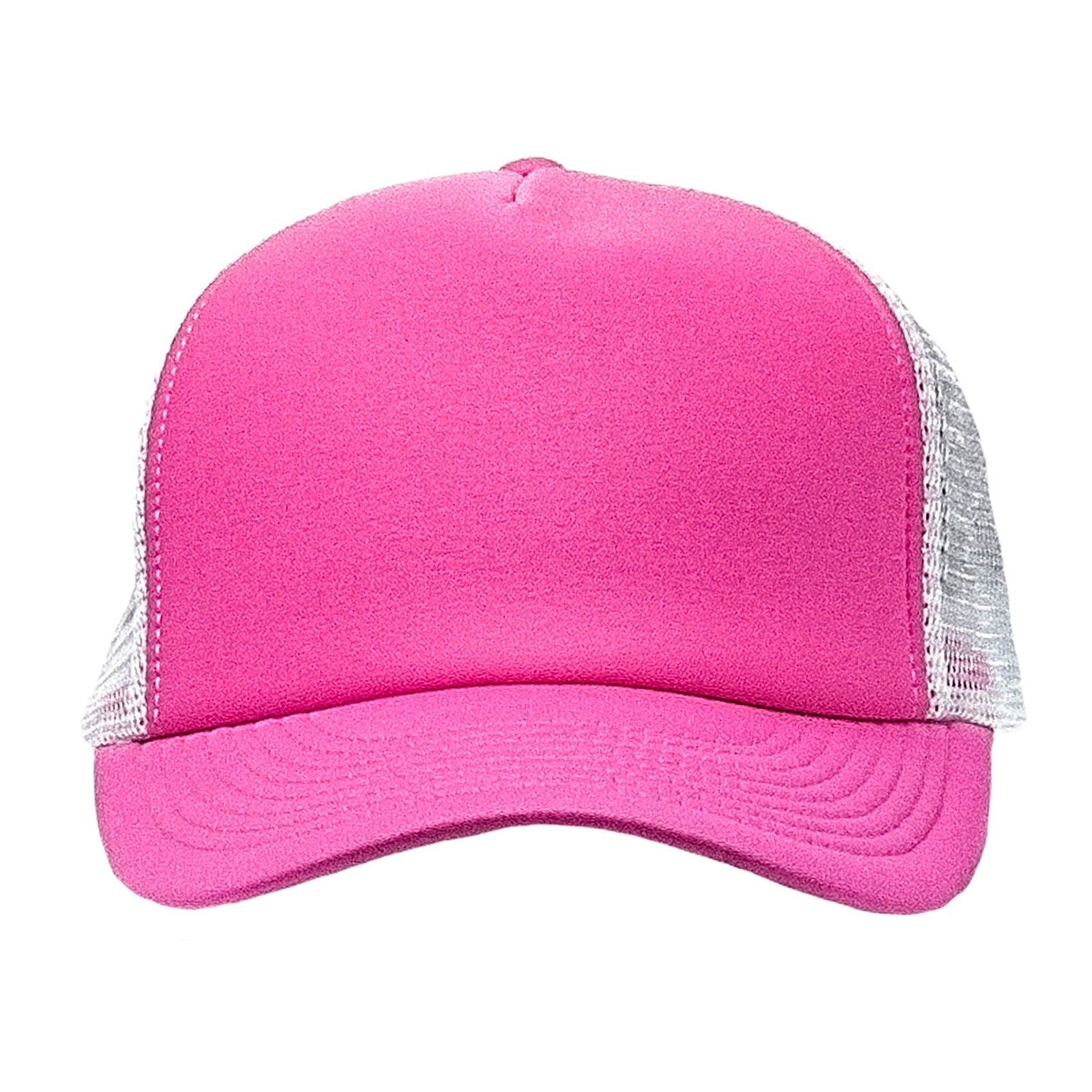 Cobra Cap Truck-5 5 Panel Trucker Foam/mesh - Neon Pink White