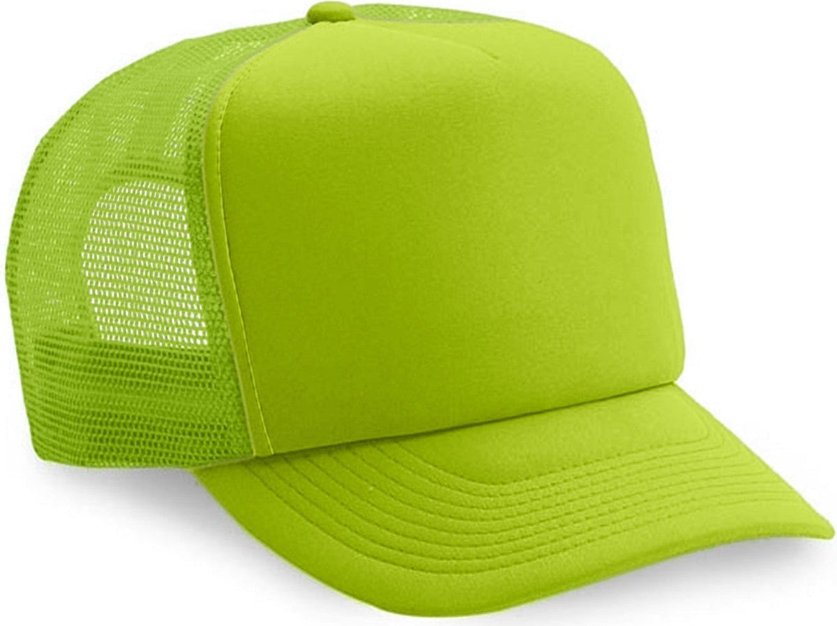 Cobra Cap Truck-5 5 Panel Trucker Foam/mesh - Neon Yellow