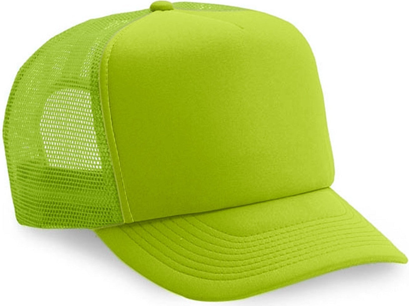 Cobra Cap Truck-5 5 Panel Trucker Foam/mesh - Neon Yellow