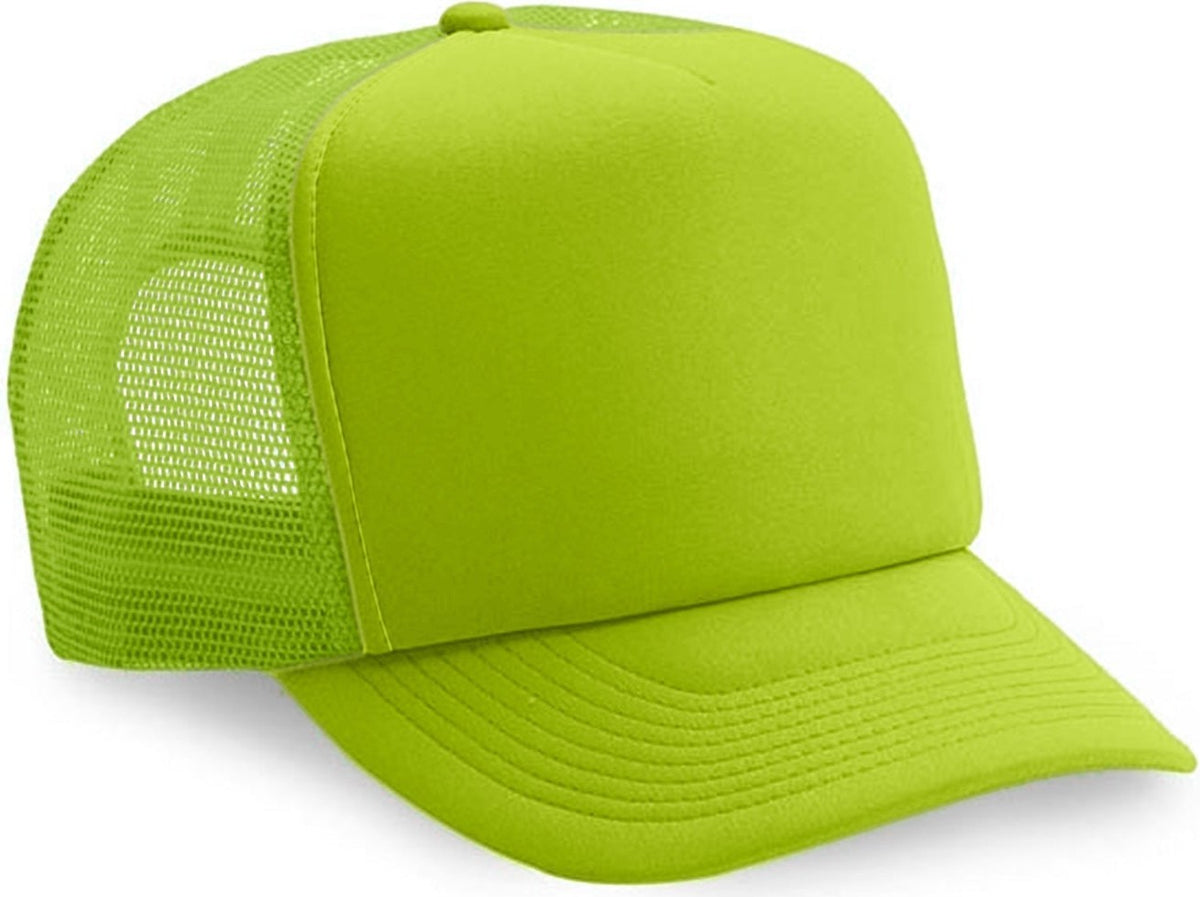 Cobra Cap Truck-5 5 Panel Trucker Foam/mesh - Neon Yellow