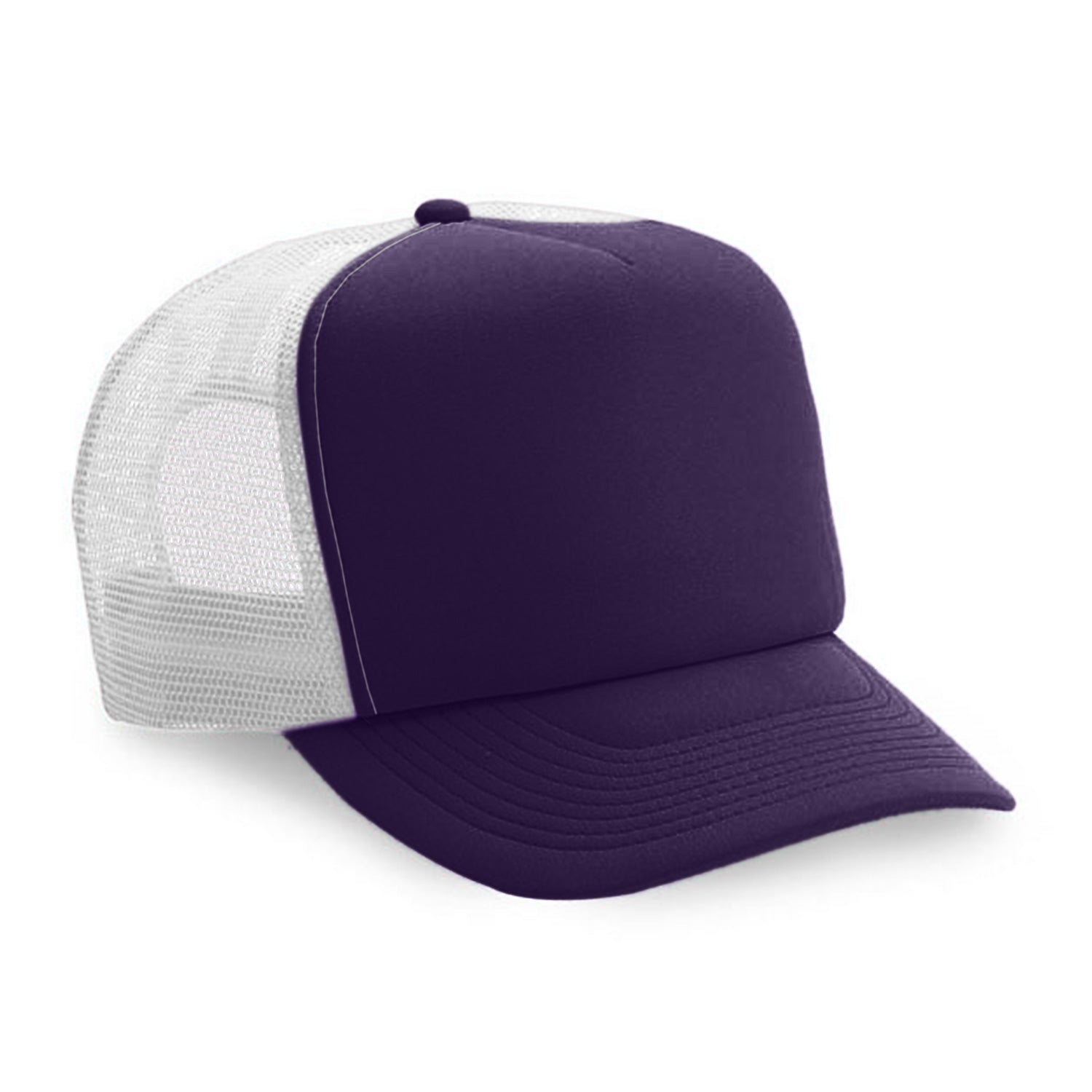 Cobra Cap Truck-5 5 Panel Trucker Foam/mesh - Purple White
