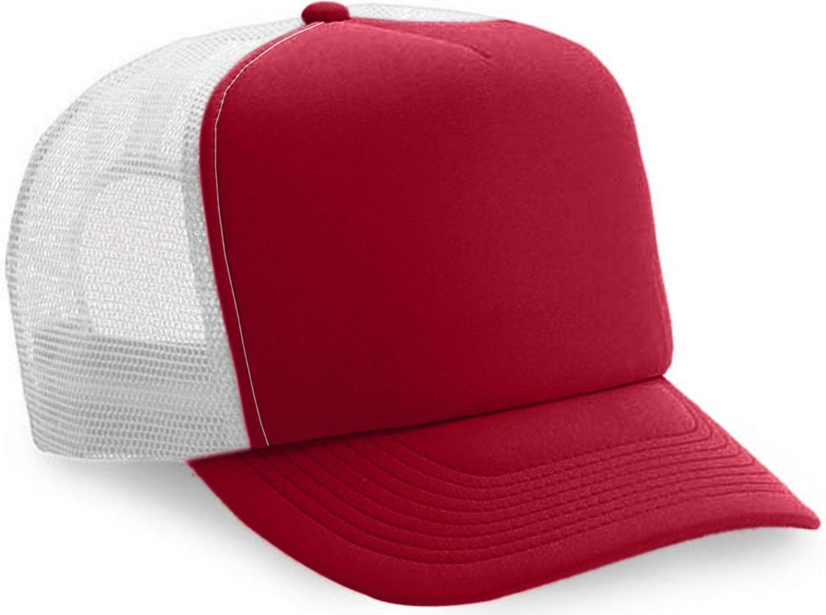 Cobra Cap Truck-5 5 Panel Trucker Foam/mesh - Red White