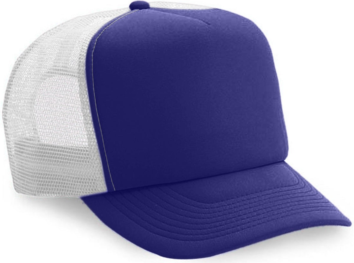 Cobra Cap Truck-5 5 Panel Trucker Foam/mesh - Royal White