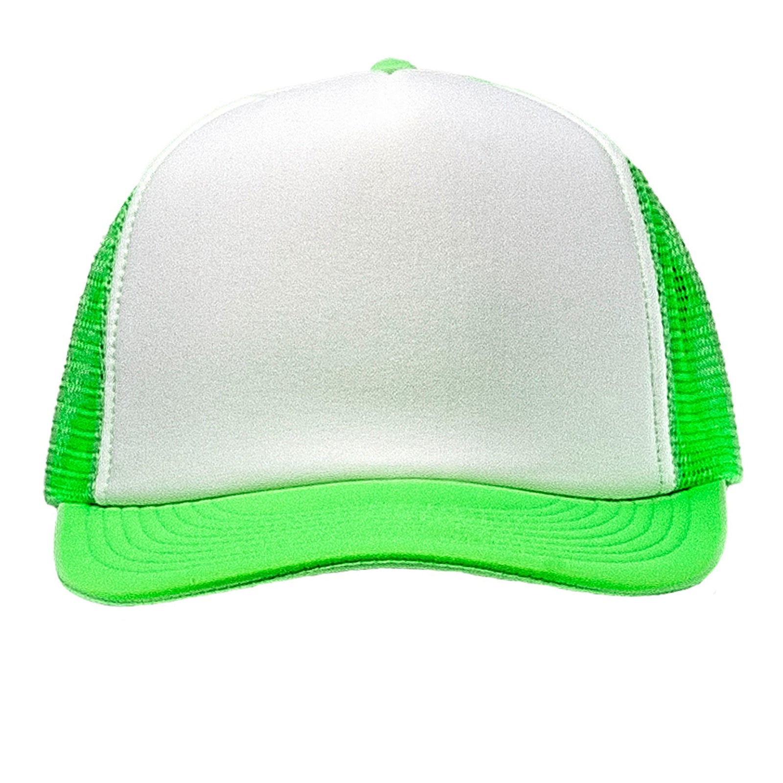 Cobra Cap Truck-5 5 Panel Trucker Foam/mesh - White Neon Green