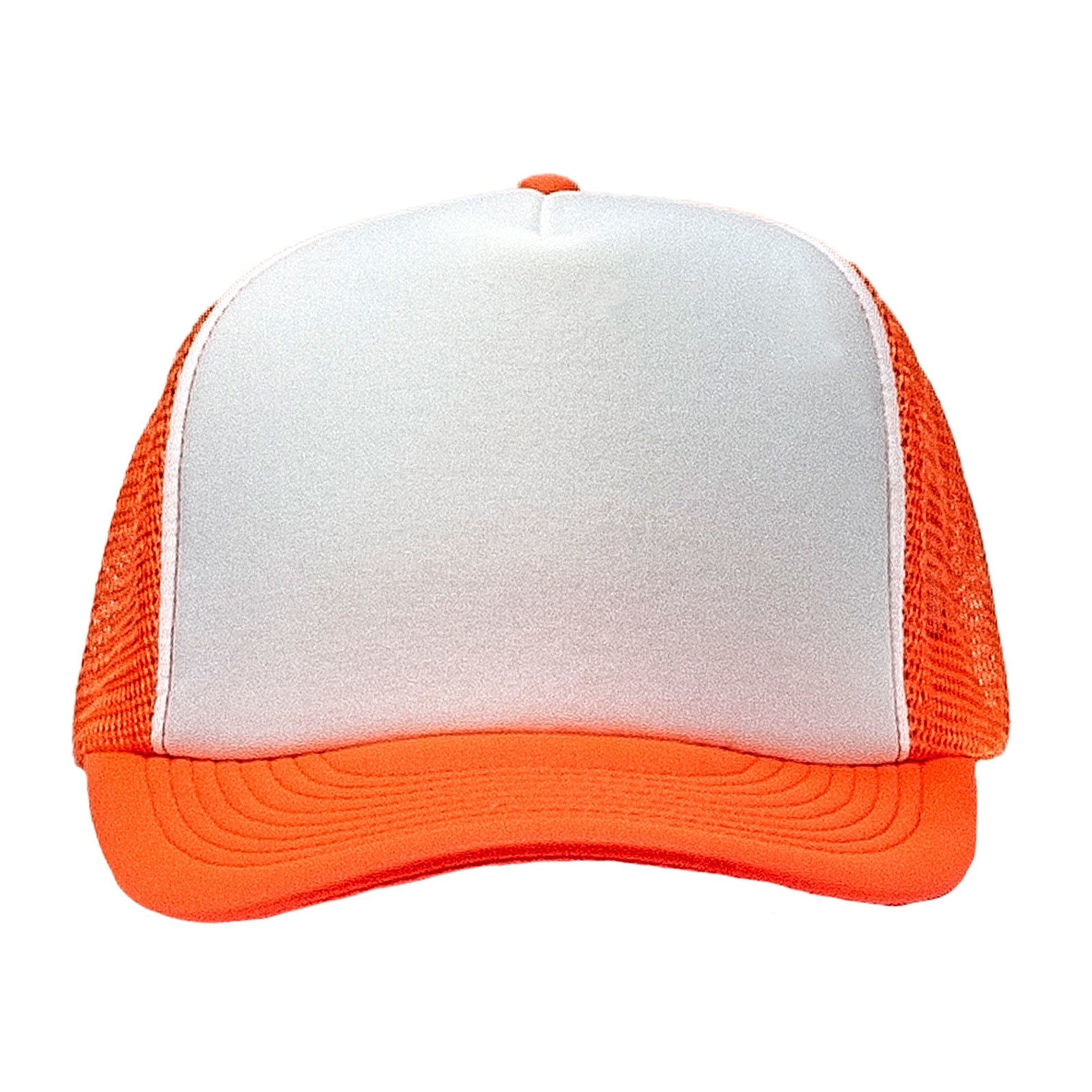 Cobra Cap Truck-5 5 Panel Trucker Foam/mesh - White Neon Orange