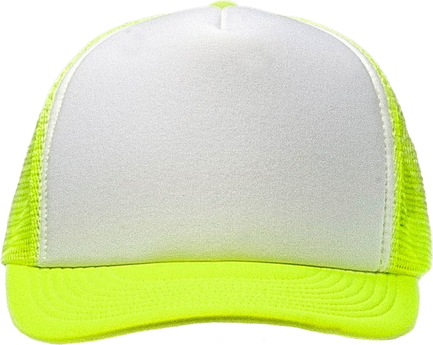 Cobra Cap Truck-5 5 Panel Trucker Foam/mesh - White Neon Yellow