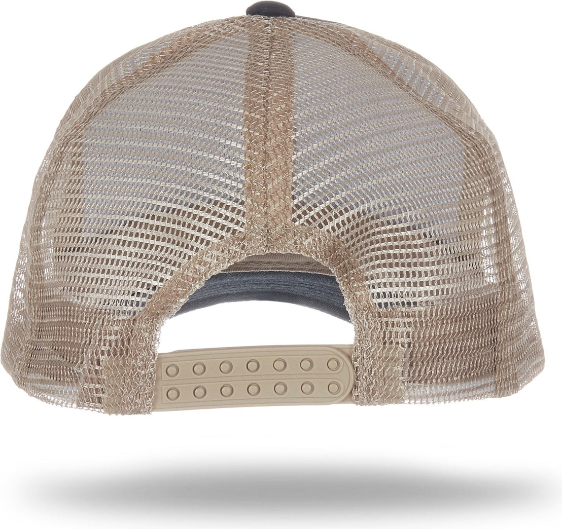 Cobra Cap Truck-6 6 Panel Trucker Twill/mesh - Black Khaki