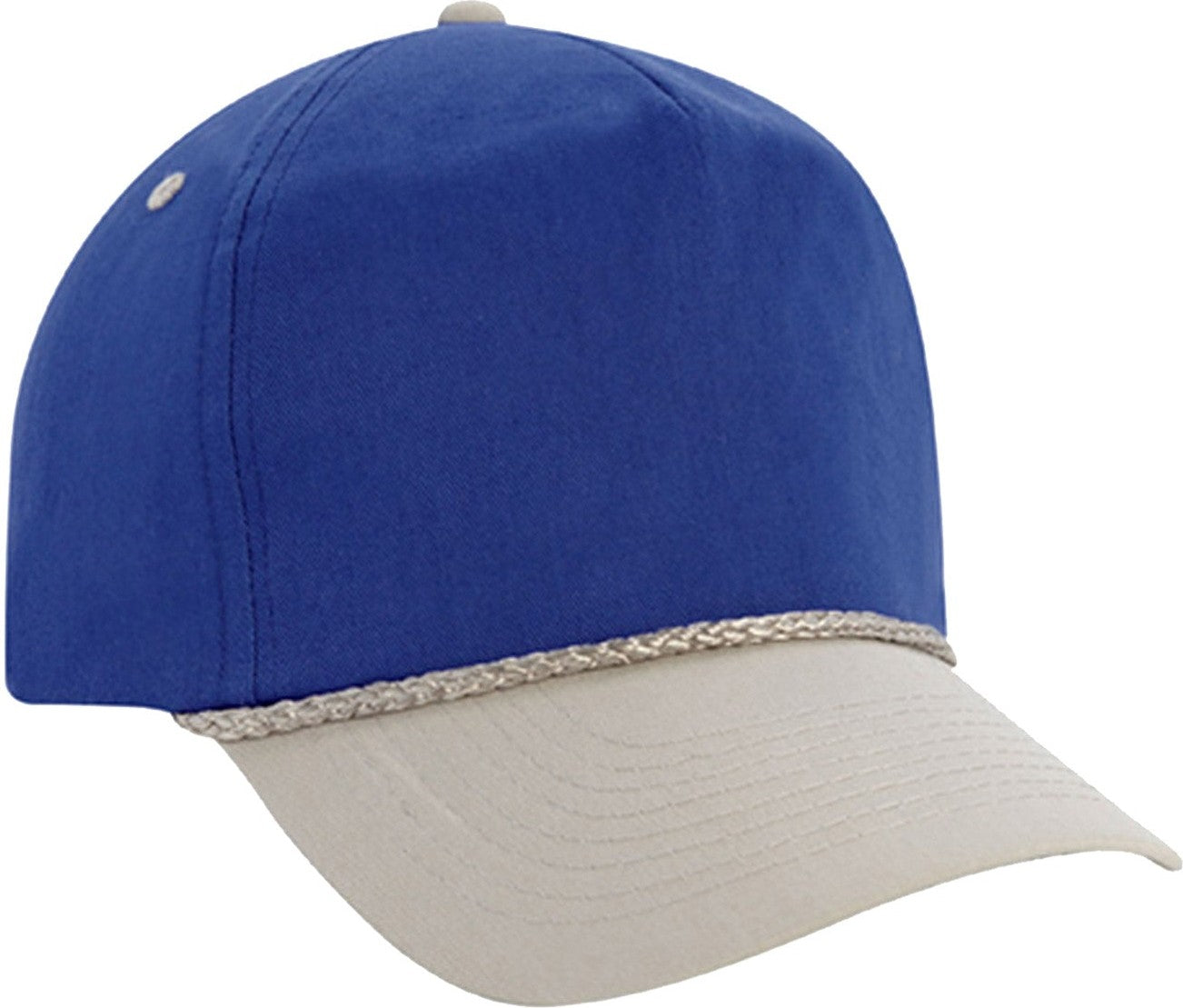 Cobra Cap Tsg-2 5 Panel Twill Snap Back 2tone Rope - Royal Gray