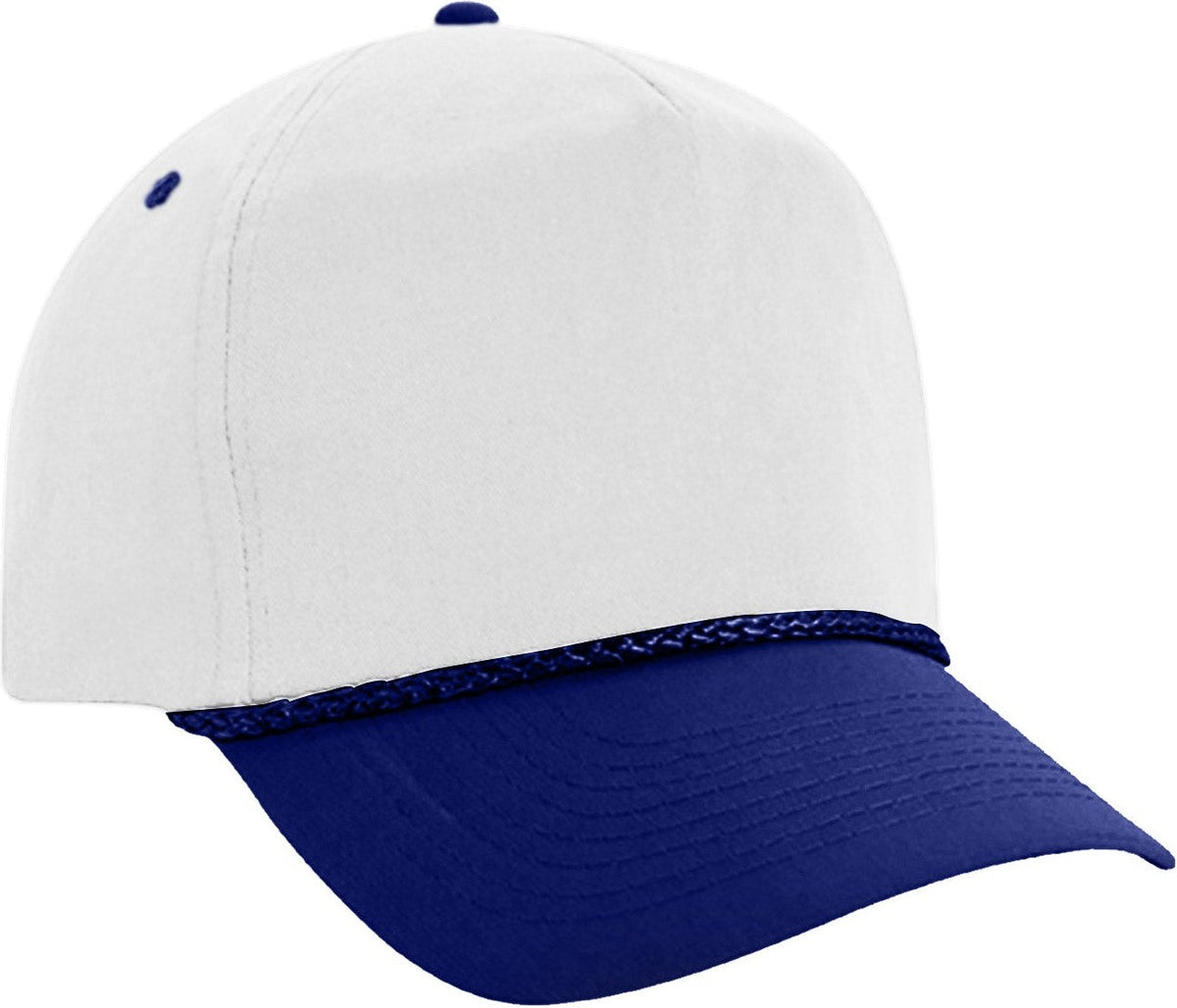 Cobra Cap Tsg-2 5 Panel Twill Snap Back 2tone Rope - White Royal