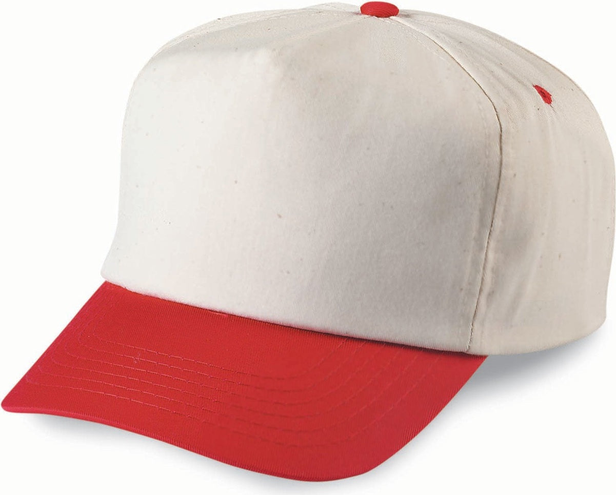 Cobra Cap Tsg-n 5 Panel Nat. Crown/color Visor - Natural Red